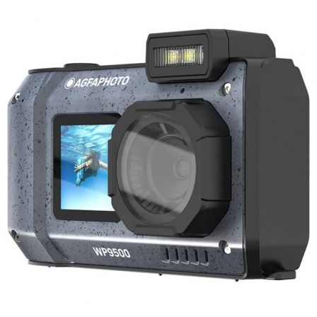 AgfaPhoto Realishot WP9500 - Cámara Sumergible 5K Ultra HD 24 MP, CMOS, LCD 2.9", Zoom Digital 18x, Resiste Agua 3 m, Color Negro